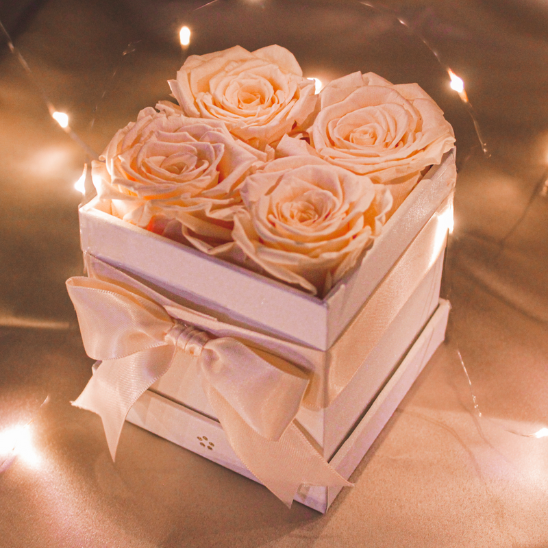 Forever Roses Box #4 Roses, Peach